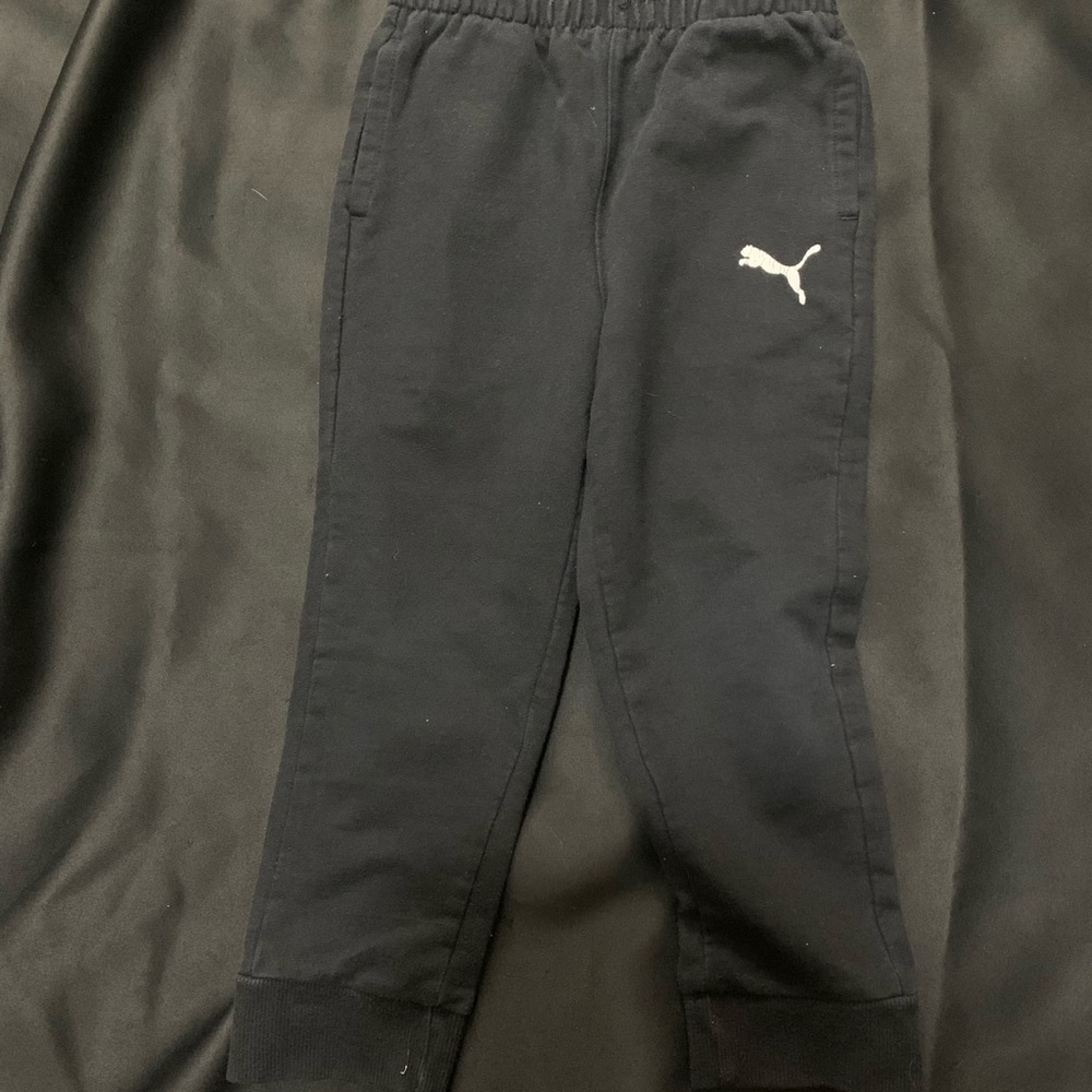 Boys Black US4 Puma Sweat Pants